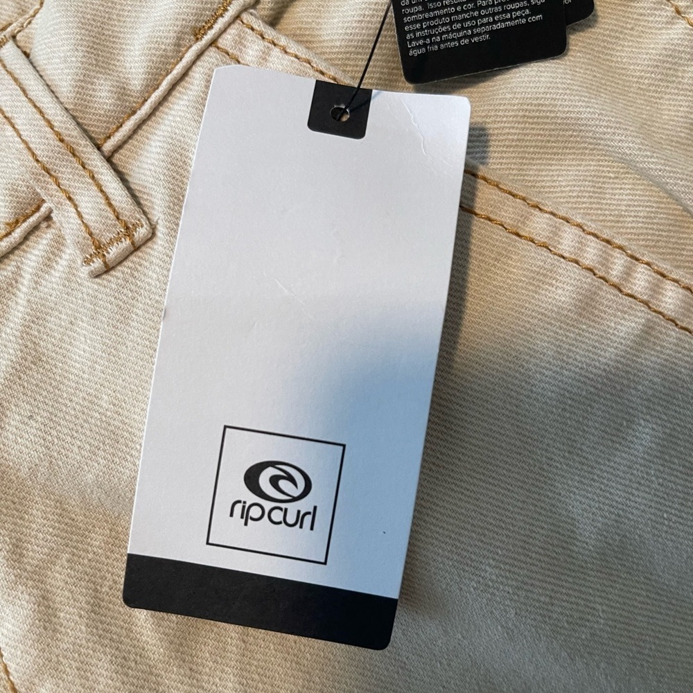 NWT Rip Curl Holiday Denim Pants in Khaki M - Picture 5 of 6